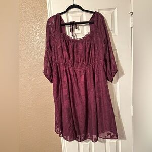 NWT Torrid Burgundy Lace Dress